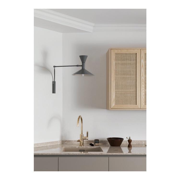 touch on/off swing arm wall lamp for bedroom reading nook