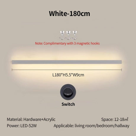 Acrylic wall lamp additional view wall-mounted installation