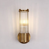 Close-up of crystal wall lamp fixture
