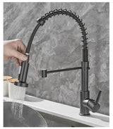 Black and Gold Kitchen Faucet Detail Shot