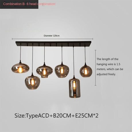 glass stone pendant chandelier with iron finish