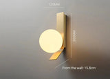 Gilded finish wall lamp for living room accent