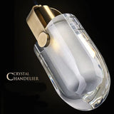 crystal pendant light with gold lampshade for living room decor
