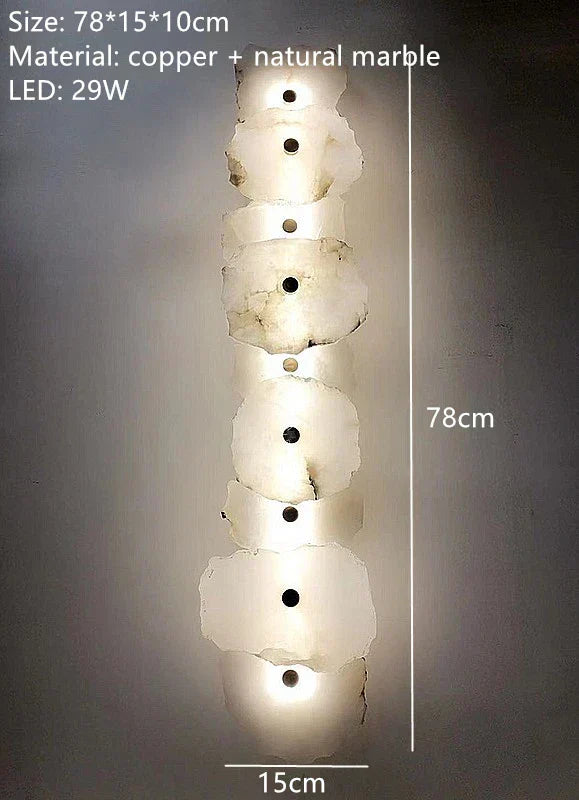 Natural Marble Wall Sconce Fixture Detail