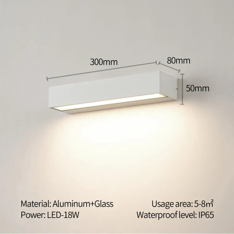 Black Wall Lamp Water Resistant Fixture