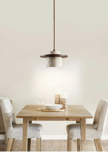 Wood Pendant Light LED Square Design for Dining Room