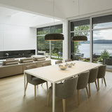 Round Pendant Light Adjustable Hanging Wire Detail - OpalDwell