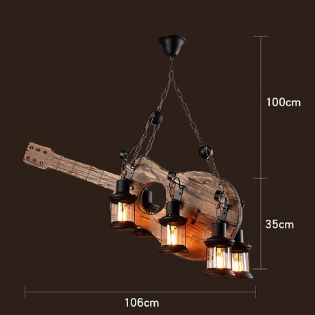 Industrial Wood LED Ceiling Light for Bedroom Lighting