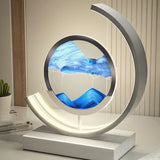 sand art sculpture lamp for shelf decor