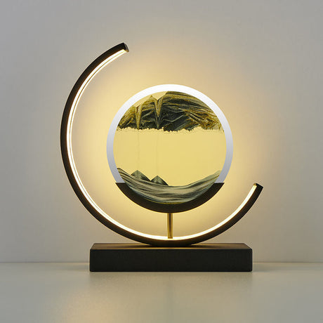 LumaAura moon lamp close-up sand detail