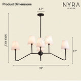 Marcellin Chandelier - Brushed Nickel Finish Detail