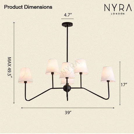 Marcellin Chandelier - Brushed Nickel Finish Detail