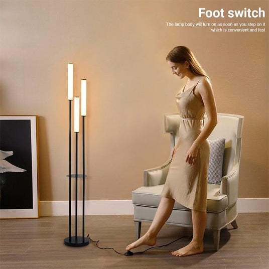 Floor Lamp Warm Ambient Glow in Bedroom