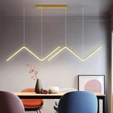 aluminum-body LED pendant light for living room accents