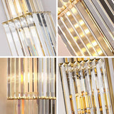 Crystal Pillar Wall Lamp for Bathroom