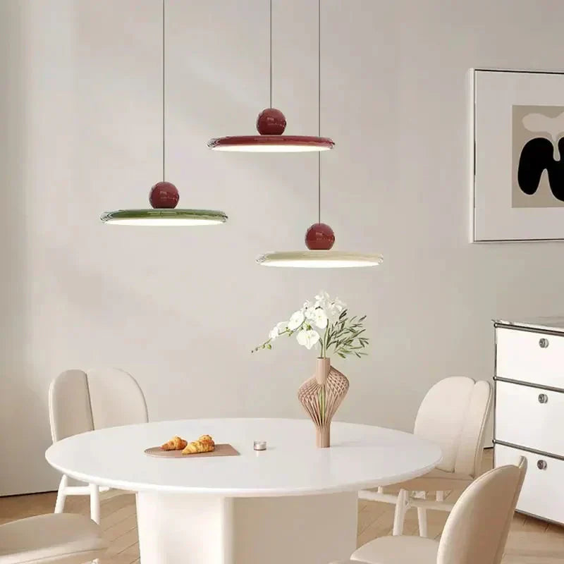 Modern Cream Pendant Light for Dining Room Ceiling
