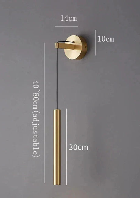 Copper wall lamp for warm home ambiance