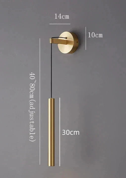 Copper wall lamp for warm home ambiance