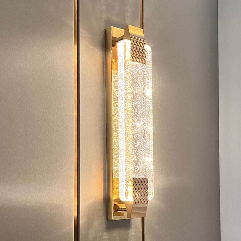 Rectangular wall mounted crystal light