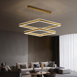 AstraLuxe Modern Square LED Chandelier for Living Room