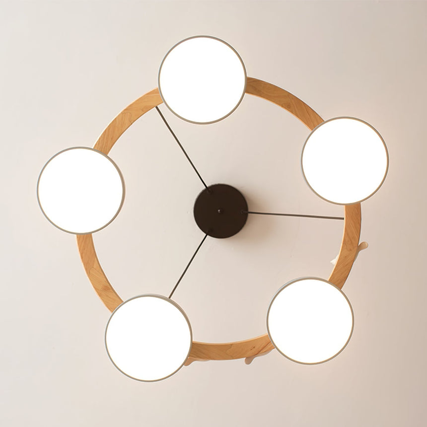 AeroNest Bird Round Chandelier | Multi-Material Fusion - OpalDwell
