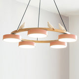 Metal Chandelier Bird Inspired Silhouette