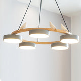 AeroNest Bird Round Chandelier | Multi-Material Fusion - OpalDwell