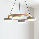 AeroNest Bird Round Chandelier | Multi-Material Fusion - OpalDwell