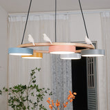 Metal Chandelier Bird Inspired Silhouette