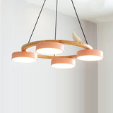 Multi Material Chandelier Metal Wood Resin