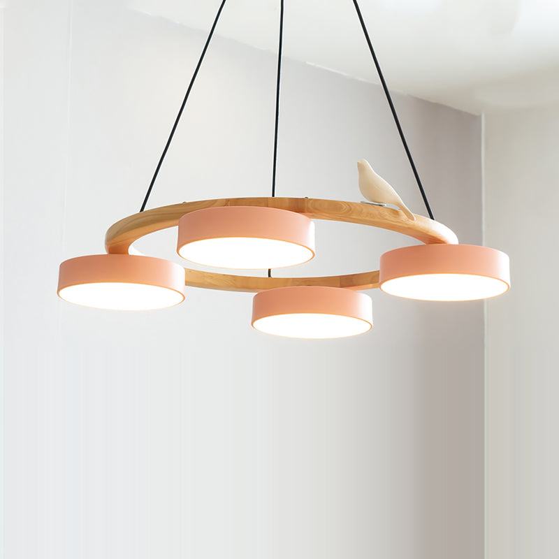 Multi Material Chandelier Metal Wood Resin