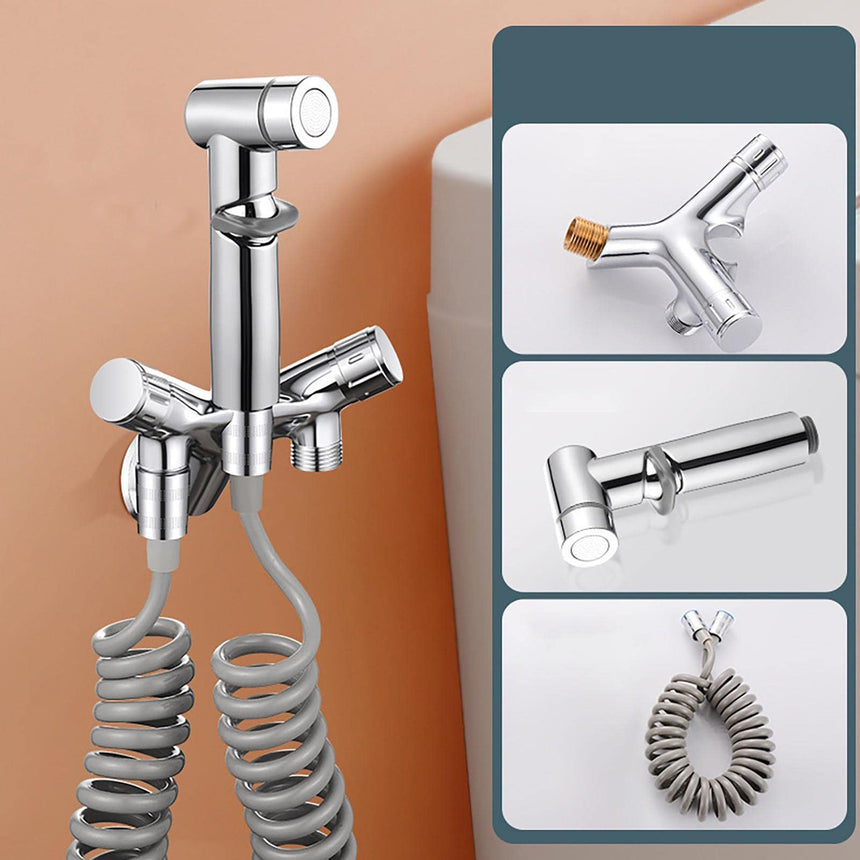 Handheld bidet spray faucet for small bathroom spaces