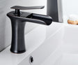 Brass waterfall bathroom faucet for small bathroom spaces