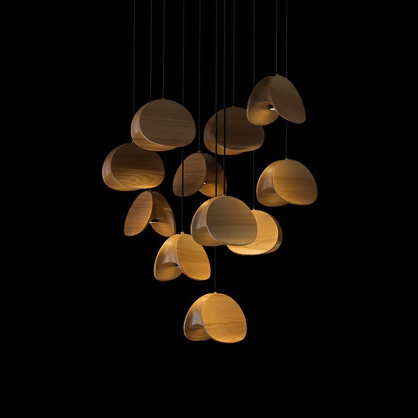SylvaLeaf Wood Pendant Light Close-Up Detail - OroDwell