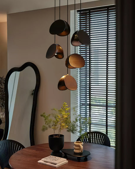 Wood Pendant Light With Artistic Leaf Design - OroDwell