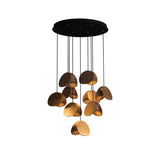 Wood Pendant Light With Artistic Leaf Design - OroDwell