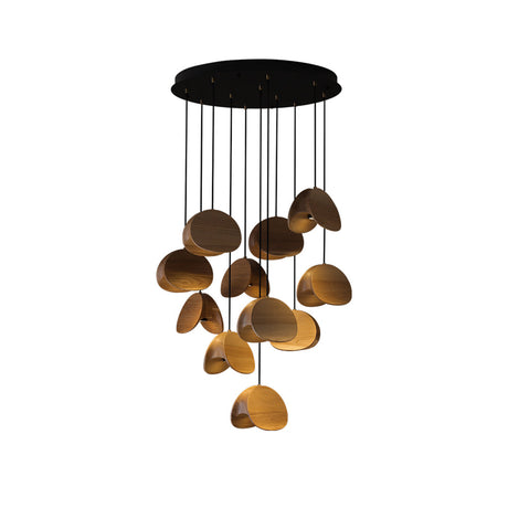 Artistic Wood Pendant Light For Living Room - OroDwell