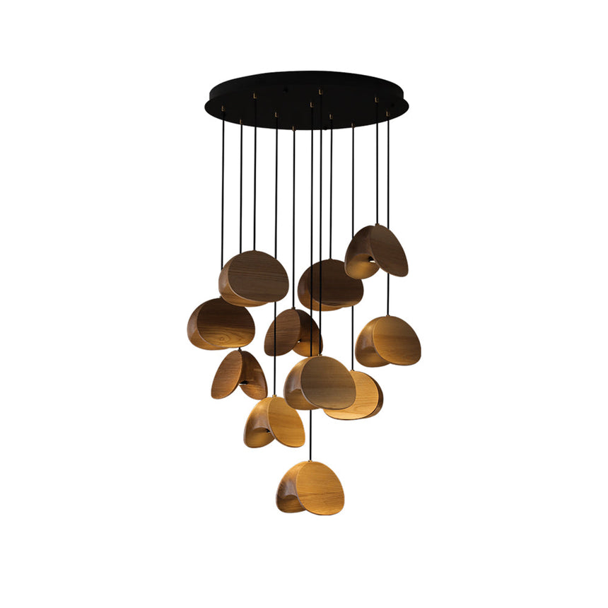 Artistic Wood Pendant Light For Living Room - OroDwell