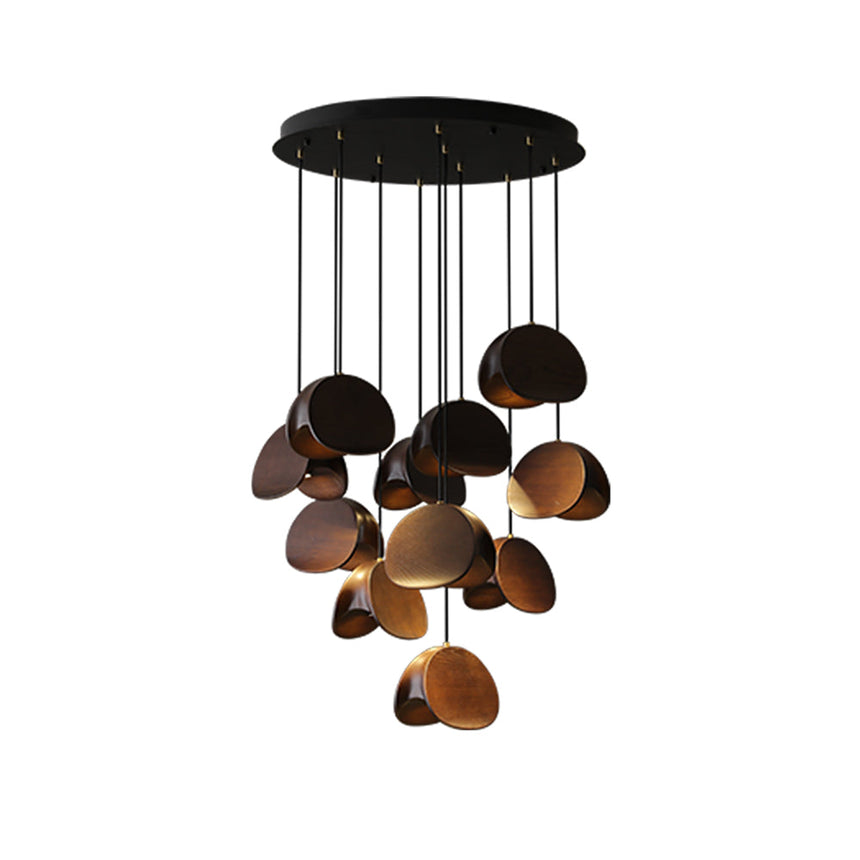 Wood Pendant Light Shade Close-Up - OroDwell