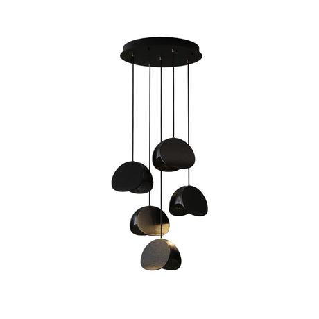 SylvaLeaf Pendant Light Natural Wood Round Leaf Shade - OpalDwell