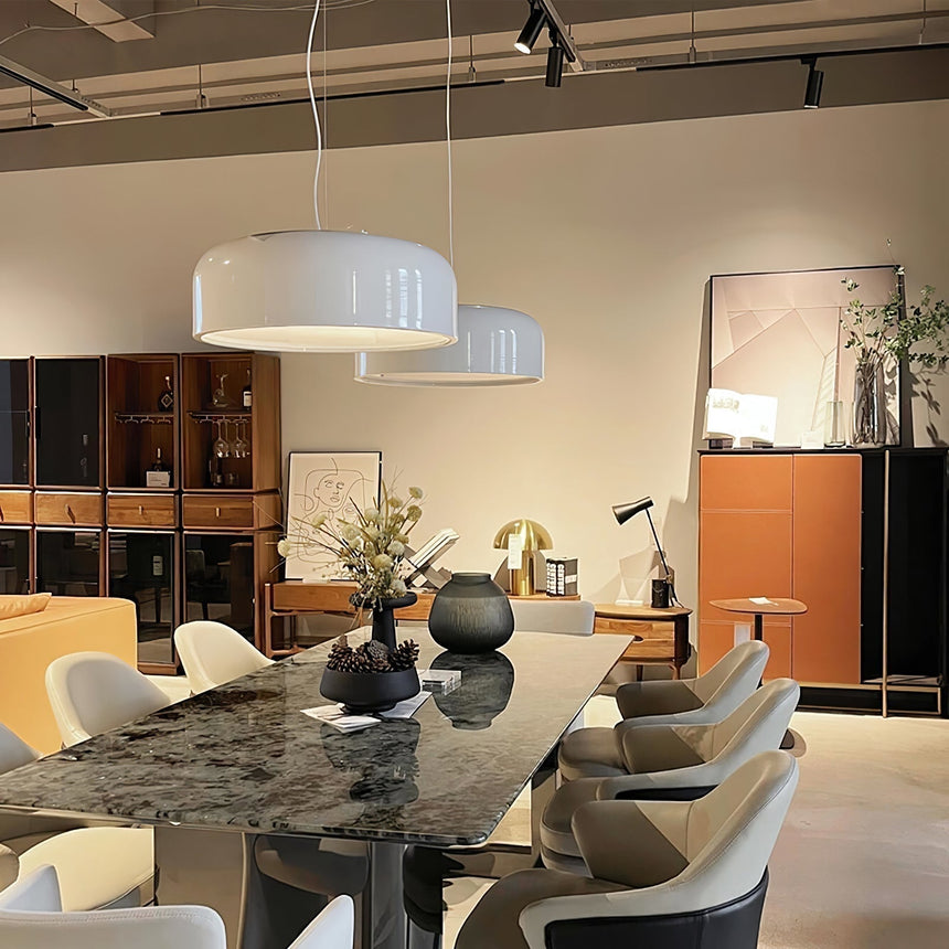 Sleek Glow Pendant Light Side Angle View