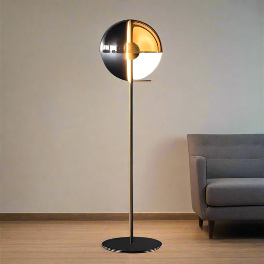 Iron and Glass Floor Lamp Nordic Postmodern Design