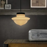 Frosted Glass Pendant Light With Geometric Design - OroDwell