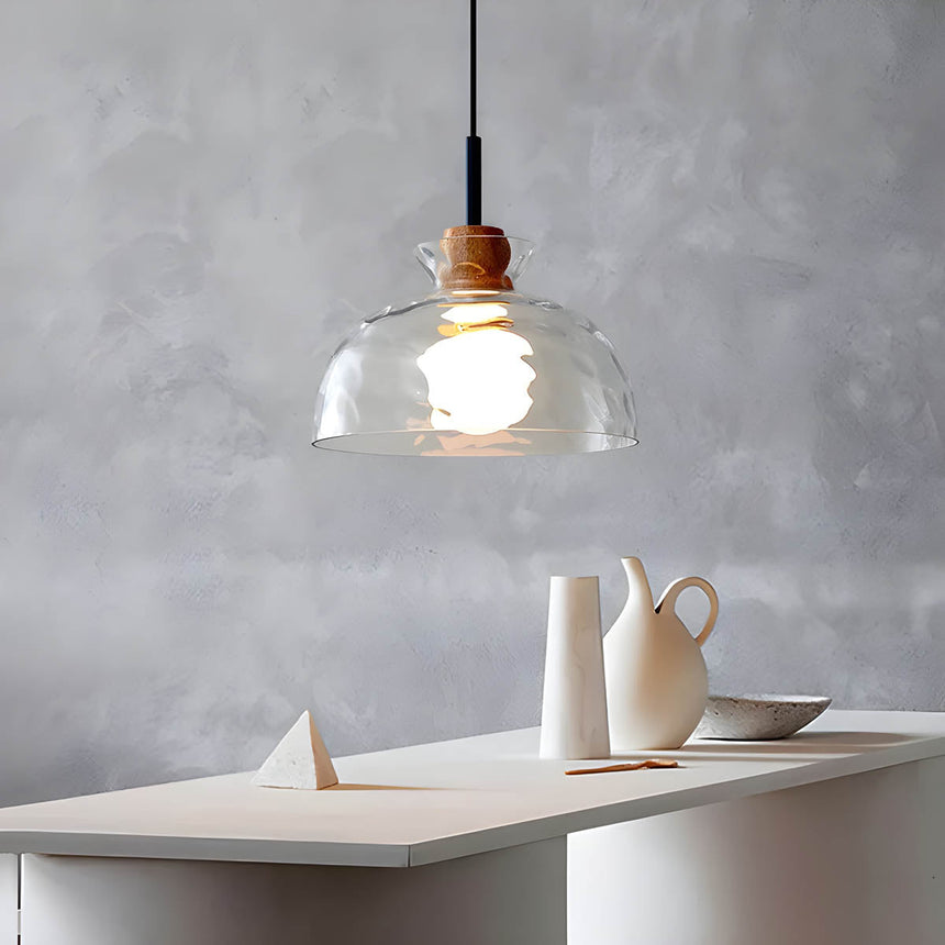 Glass Chandelier Single-Lampshade Configuration View - OroDwell