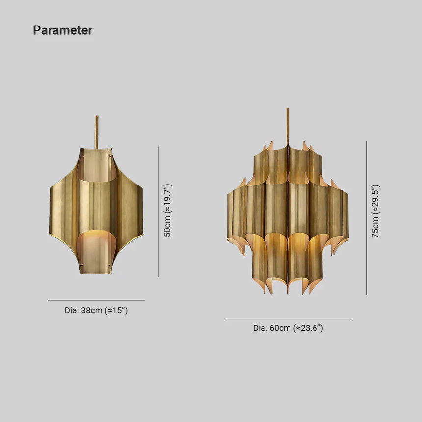 Liora Pendant Metal and Copper Layered Design