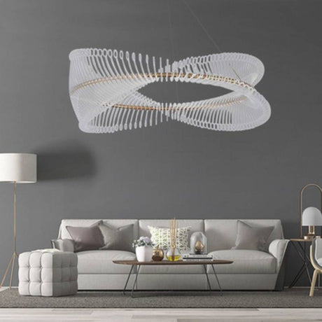 Spiral Acrylic Chandelier for Bedroom OpalDwell