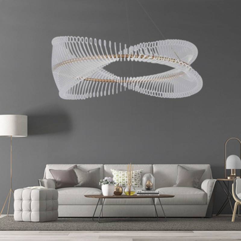 Spiral Acrylic Chandelier for Bedroom OpalDwell