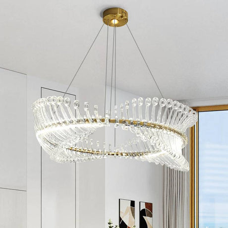 Acrylic Ring Chandelier for Living Space OpalDwell