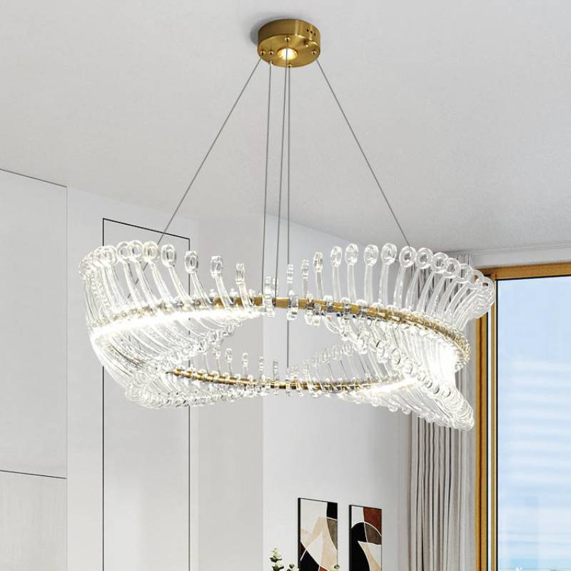Acrylic Ring Chandelier for Living Space OpalDwell