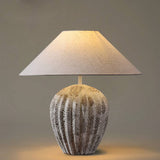 Sculptural ceramic table lamp for living area